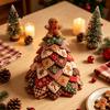 Craft Kits for Home Decor DIY Quilted Fabric Christmas Tree Kit, Vintage Patchwork Sewing Set Festive Projects Holidays Tabletop Decor, Handmade Xmas