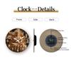 Golden Buddha Statue Vintage Wall Clock, Spiritual Themed Round Clock with White Numbers, Quiet Wall Clock for Meditation Room D