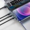 PD 100W 5-in-1 Fast Charging USB Type-C Cable with Pure Copper Conductor Braided Design for iPhone for Samsung Supports Printer