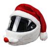 Christmas Helmet Cover Elastic Motorcycle Santa Claus Funny Cover Plush Santa Claus Helmet Cover for Outdoor Party Xmas