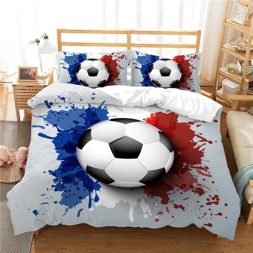 Football Duvet Cover Set Sport Home Bedclothes Queen King Size Bedding 3D Quilt Cover Boy Girl Highly Bedding Sets