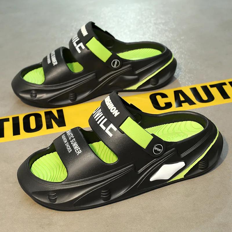 Mode Herren Outdoor Sandalen Hausschuhe Strand Dicke Sohle Clogs Herren Bequeme Freizeitschuhe Gartenschuhe Herren Strand Sandalen