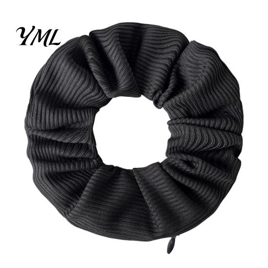 Travel Hair Tie with Zippered Pouch Pocket Scrunchies Ties Hidden Zipper, Ponytail Holder Compact Storage Scrunchie for Keys Secret Compartment,