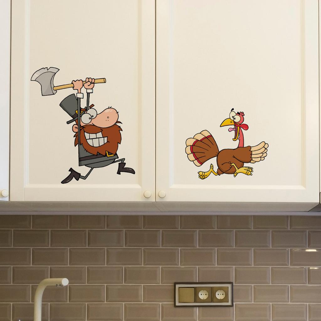 Creative Kitchen Wall Stickers, Diner Dining Room Decor, Removable Self-Adhesive Wall Decals