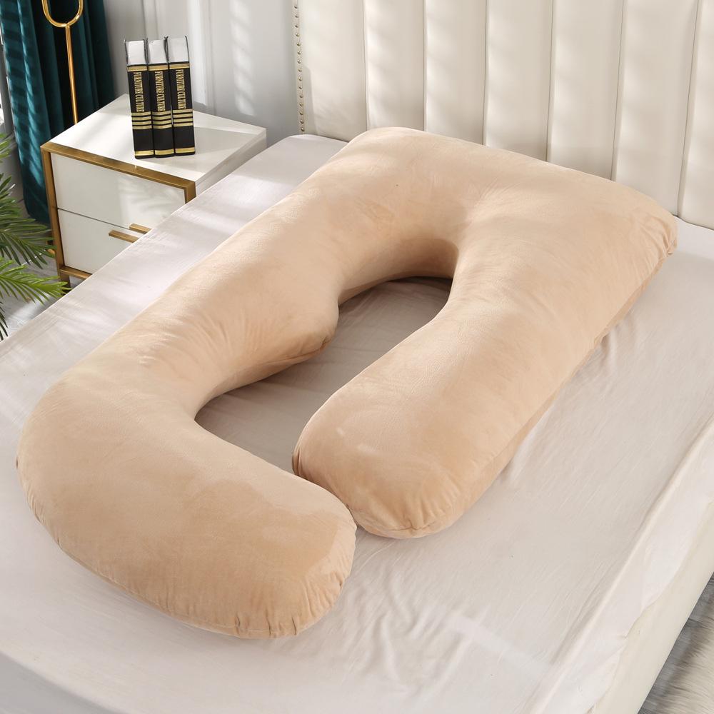 High-Density Solid Color Maternity Pillow for Pregnancy, Side Sleeping, Breastfeeding, and Headboard Support
