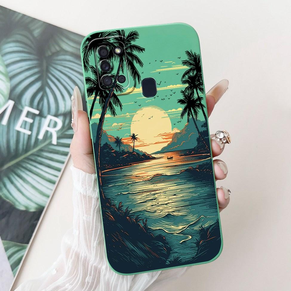 For Samsung A21s Case A217F Silicone Cute Fashion Butterfly Love Painted Cover For Samsung A21s Galaxy A21s Phone Case SM-A217M