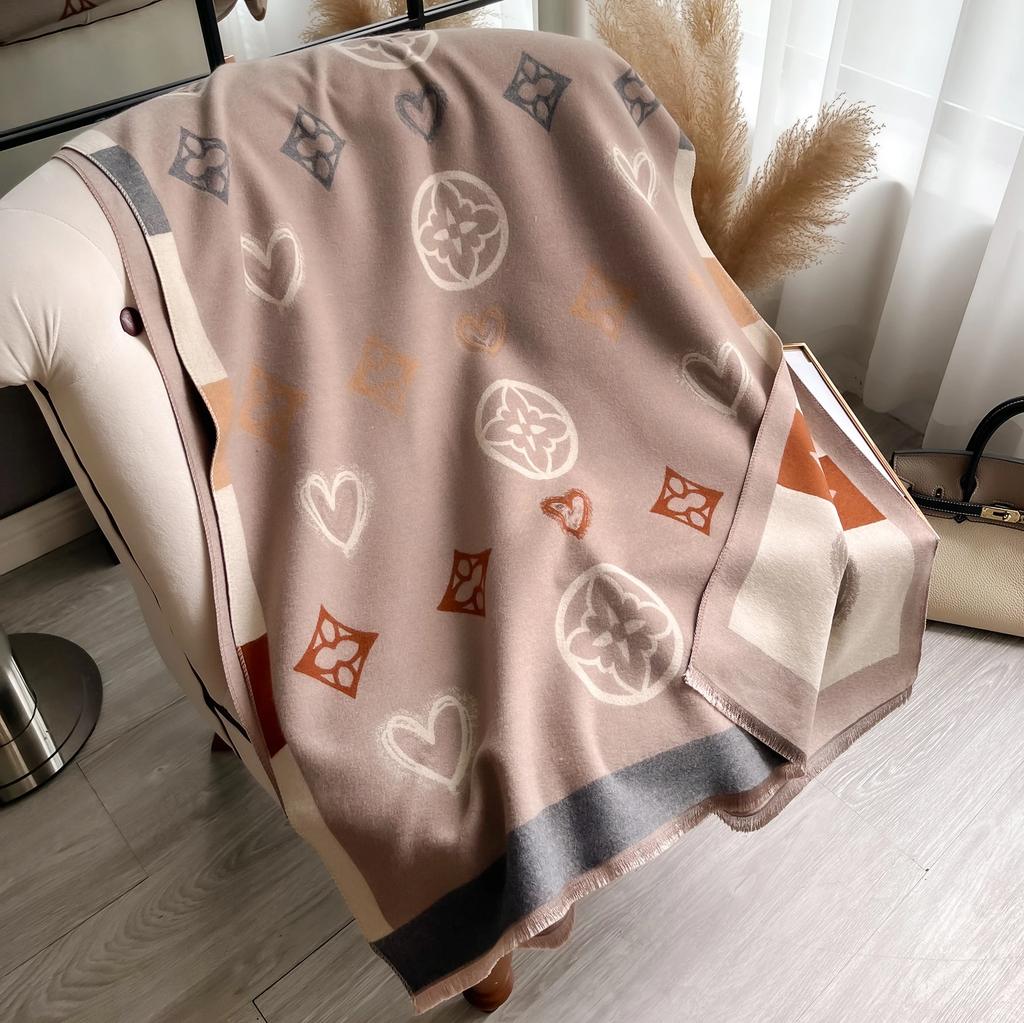Luxury Cashmere Love Scarf Winter Women Pashmina Shawls Warm Blanket Wraps Female Foulard Bandana Brand Thick Scarves Hijab New