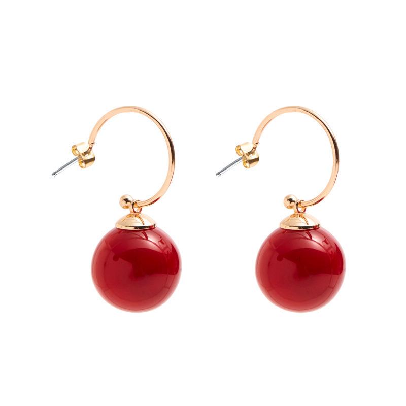 Korean Minimalist High-End Pearl Drop Earrings - 925 Silver Needle Women's Ear Hooks