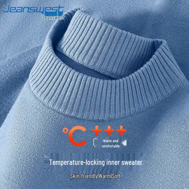 Jeanswest Unisex Solid Round Neck Knit Pullover Sweater