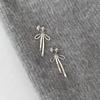 Pendientes Ribbon Bow Dangle Earrings Balletcore Piercing Ear Stud Simple Earrings  Girls Gift