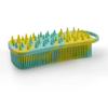Exfoliating Silicone Body Brush,2 in 1 Bath and Shampoo Brush,Wet and Dry Scalp Massager,Premium Silicone Loofah,Lathers Well