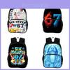 67 Printed School Backpack With Breathable Pu Material For Middle School Students