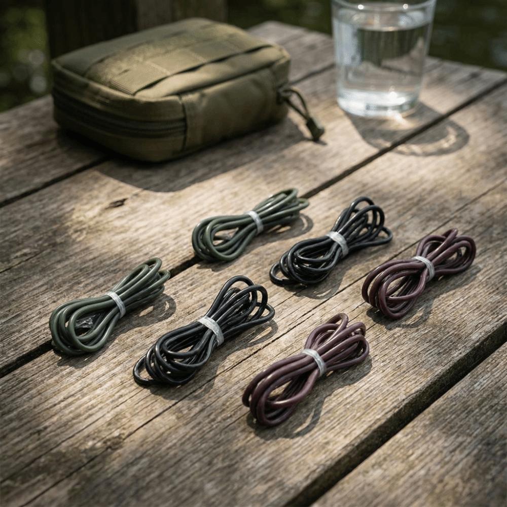 6PCS Silicone Carp Fishing Tube Sleeve Anti-Tangle 3 Colors Fishing Tube Sleeve 1m Lenght Fishing Lines Tube Sleeve Bait Fishing