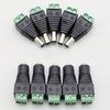 10Pcs DC Male Female Terminals 12V Power Connector 2.1mmX5.5mm Plug Adapter Jacks Sockets for CCTV Cameras Single Color LED Strp