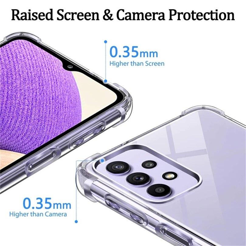 Nárazuvzdorné Průhledné Pouzdro Pro Samsung S24 Ultra S23 Fe S22 plus A15 A25 A35 A55 A14 A24 A34 A54 A13 A23 A33 /iphone/REdmi/huawei/Silikonový TPU Kryt