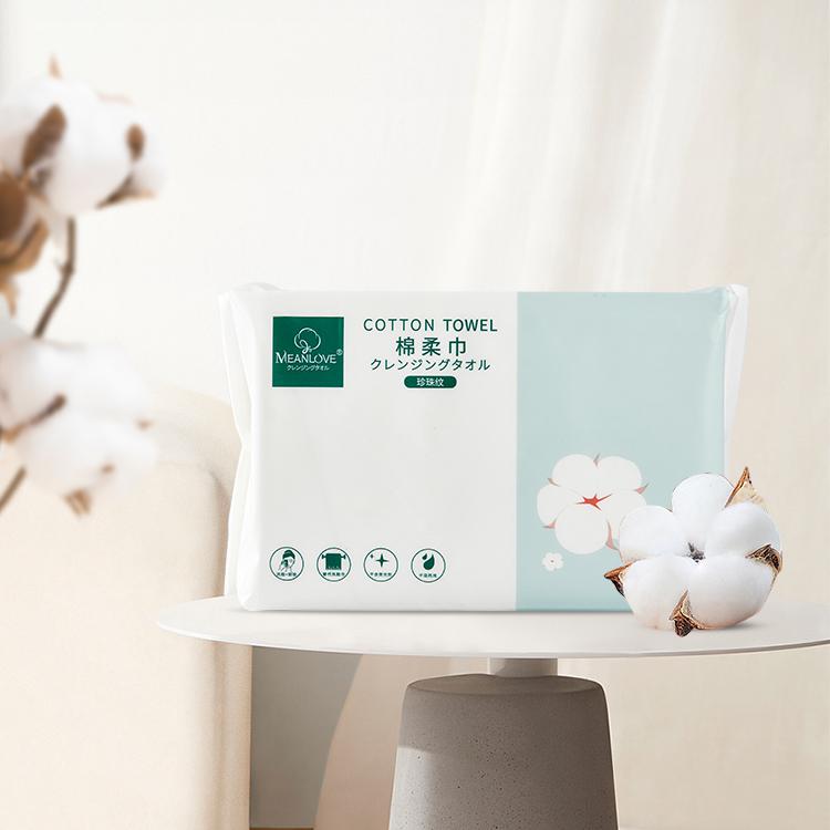 Dropshipping 100 Sheets Disposable Face Towel Natural Cotton Fabric Material 1 Ply Paper with Pull Bag 1 Ply Facial Tissues