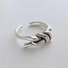 New Fashion Butterfly Knot Simple 925 Sterling Silver Jewelry Retro Thai Silver Simple Opening Rings TYB475