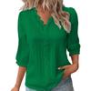 Women's Fashion Casual Stylish Hollow Out Mid Sleeve Colour Top