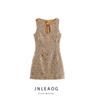 Jnleaog Autumn New Women clothes Western Style French style Design Sequin Graceful Dress