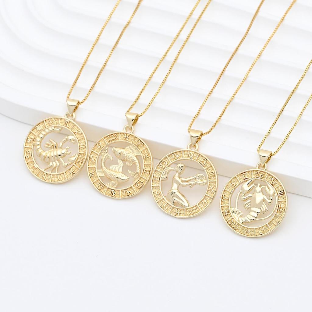 Zodiac Constellation Pendant Necklace for Men and Women - Elegant DIY Jewelry Accessory