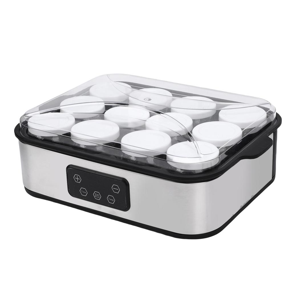 Electric Yogurt Maker Machine 0 48h Timer Automatic Yogurt Making Machine Constant Temperature with 12 Pcs 180ml Cups