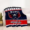 Washington Capitals Emblem Customize Text Blanket Multi-purpose Customizable Blanket Soft Warm Cozy Versatile for Nap Seaside Livingroom Home Decor