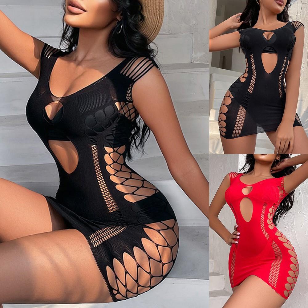 Women Fishnet Dress Dress Fishnet High Elastic One Size