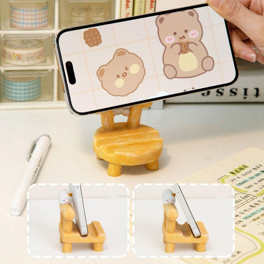 Personalized Mobile Phone Stand Cat Mobile Phone Holder Chair Phone Holder  For Phones/Tablet
