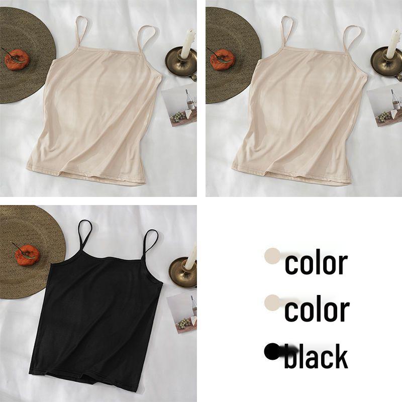Women's Versatile Sleeveless Mid-Length Camisole - Thin Base Layer & Outerwear Top