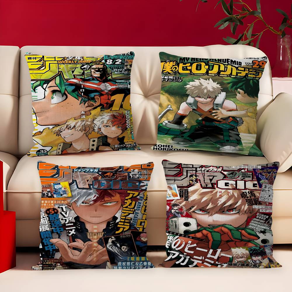 Anime B-Bakugo Katsuki Dekorativní Estetika Místnosti Povlak na Polštář Domácí Dekorace Ložnice Pohovka Postel Pohovka Potah na Polštář 45x45