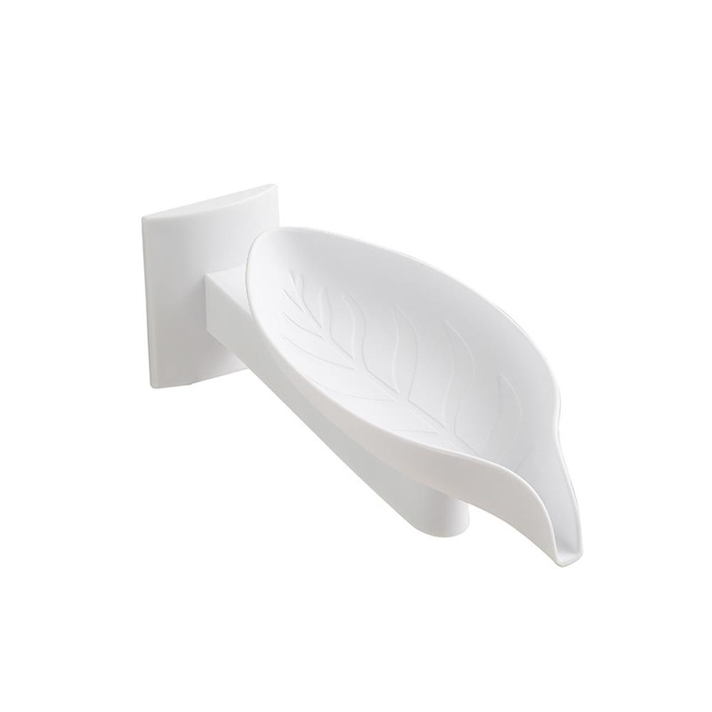 Adjustable Leaf Shape Soap Box Drain Soap Holder Box 360 Rotatable Bathroom Soap Holders Wall Mounted Bathroom Accessories