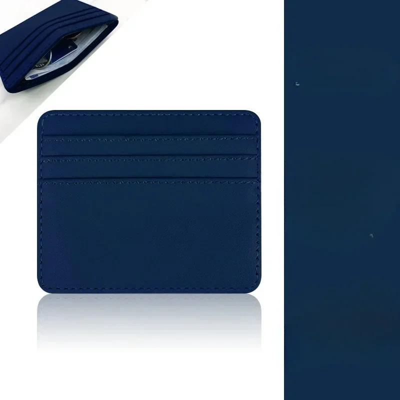 1Pc Pu Leather ID Card Holder Candy Color Multi Slot Slim Wallet for Women Men Business Card Cover