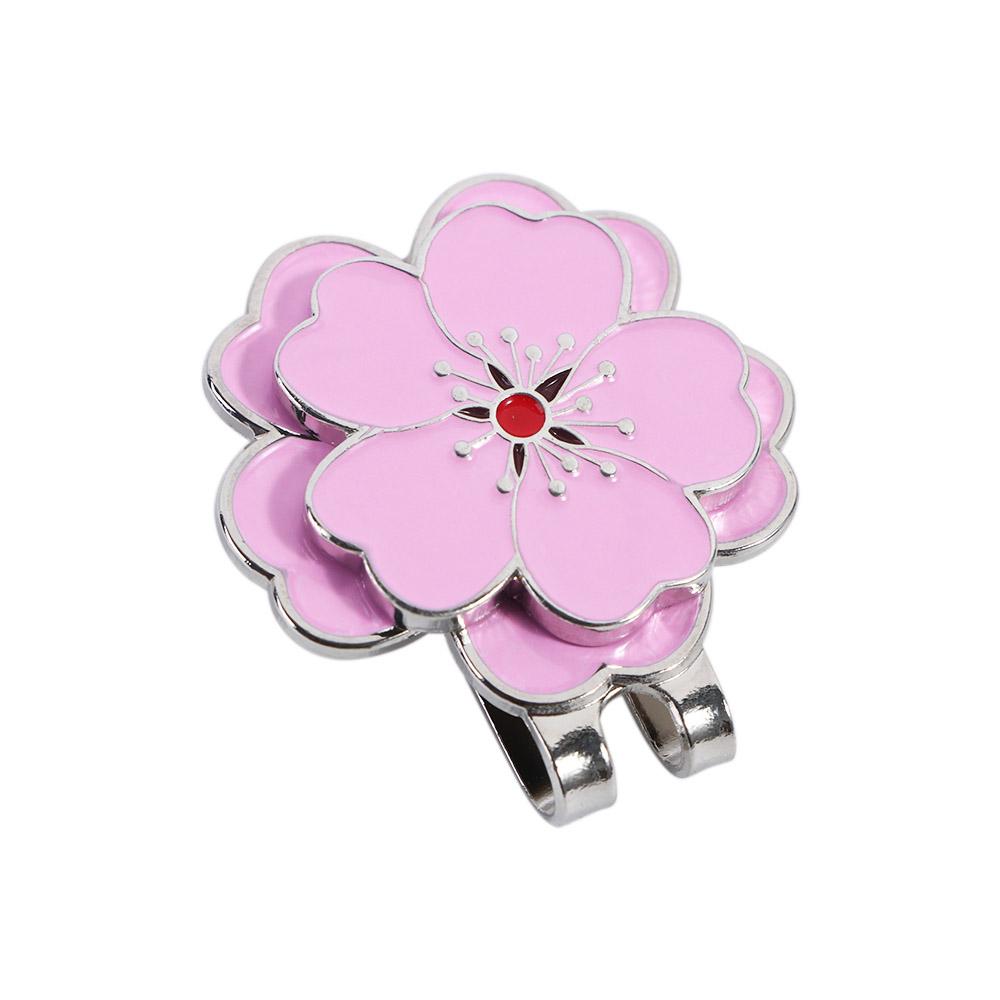 Magnetic For Golfer Pink Flower Golf Hat Clip Hat Marker Ball Position Mark Golf Putting Alignment