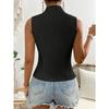 Fashion V-Neck Sleeveless Cardigan Women Suit Shirt Vest V Neck Jacket Slim Fit Office Vests Casual Solid Color Female Tank Top Elegant Clothing