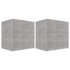 VidaXL Bedside Tables 2 Pcs Concrete Grey 40 X 30 X 40 Cm Chipboard
