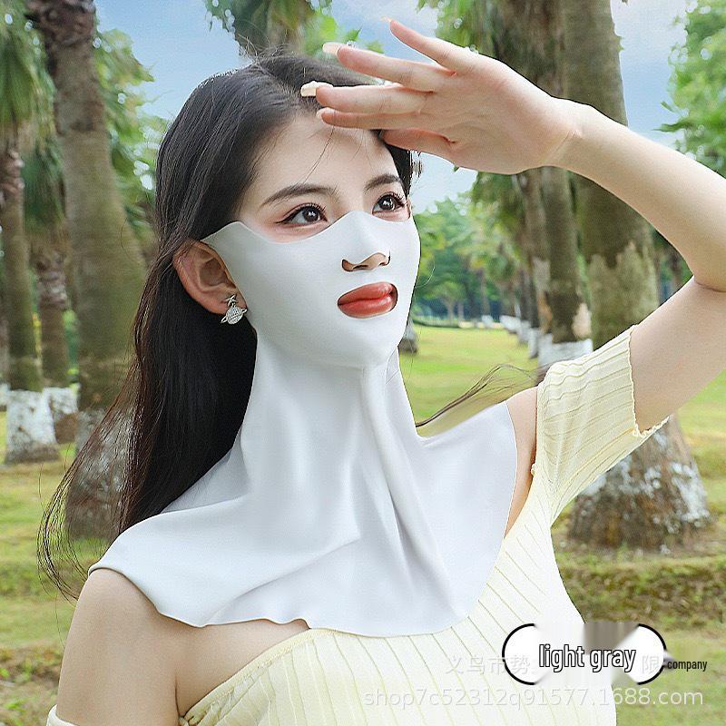 Maschera Facciale Estiva Sportiva con Protezione UV da Donna Coreana per Esterno, Golf e Alpinismo