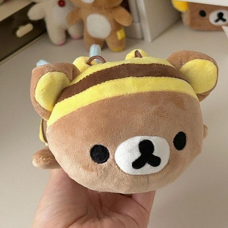

Cute Bee Bear Doll Shaped Plush Pencil Pouch School Student Stationery Storage Pen Bag Gifts 1pc