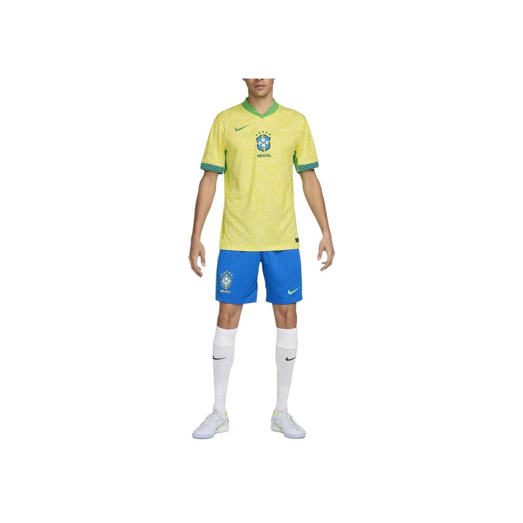 New Nike Brazil 2024 Stadium Home Men's Nike Dri FIT Soccer Replica Jersey FJ4284-706