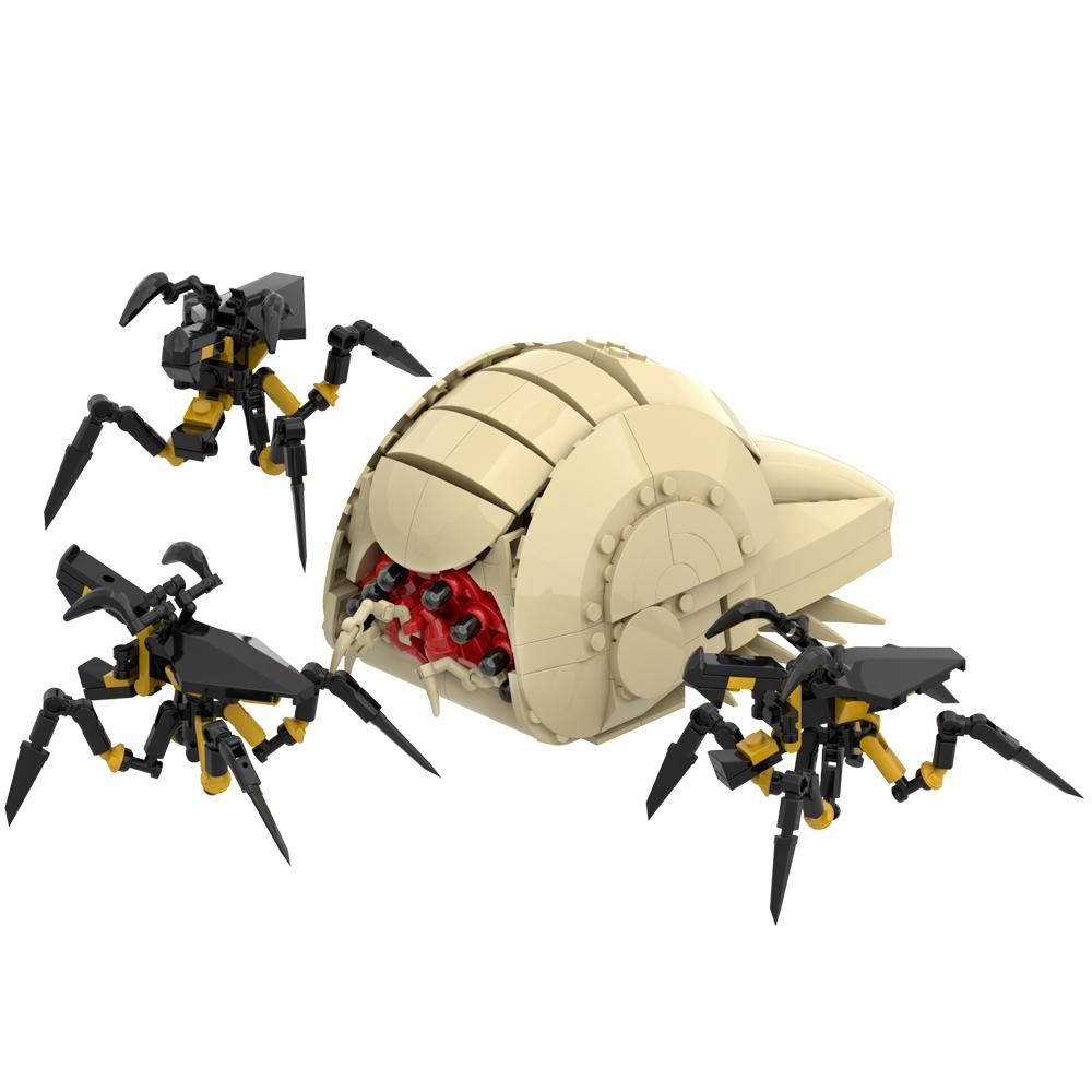 MOC Starship Trooper Gehirnwurm Bausteine Modell Beliebte Spiele Alien Zerg Monster Steine Montage Spielzeug Kinder Geburtstagsgeschenke