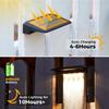 12pc Solar Fence Lights Outdoor Waterproof IP65 Solar Powered Auto On/Off Step Wall Lamp Decor for Yard Porch Patio Deck Garden