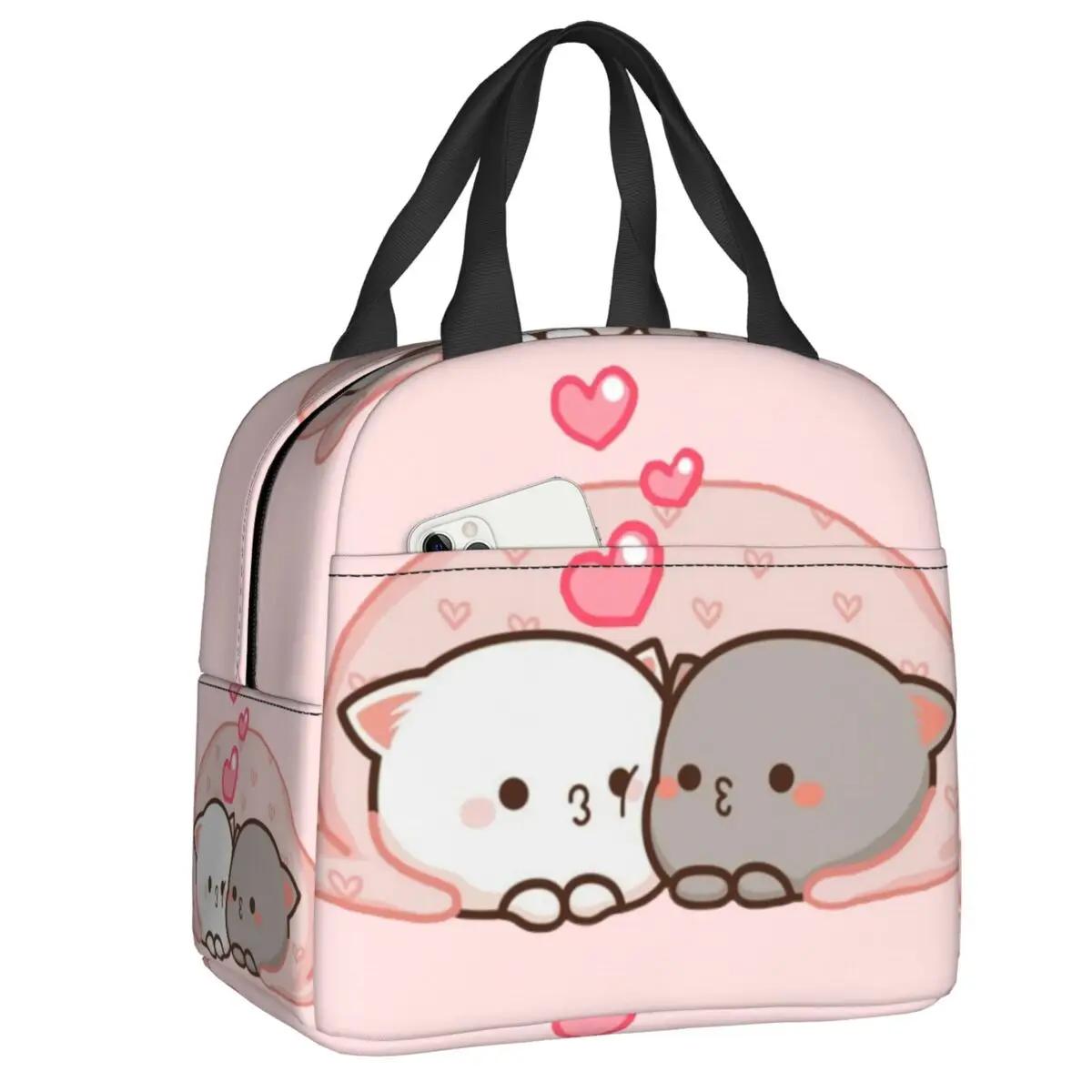 

Теплоизолированные сумки для обеда с персиком и гома моти, ест рамен, для женщин, контейнер для обеда, открытый контейнер для хранения еды, коробка для бенто 22x20x13CM белый