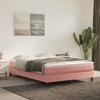 3120777 vidaXL Spring Bed Base Pink 140x200 Cm Velvet