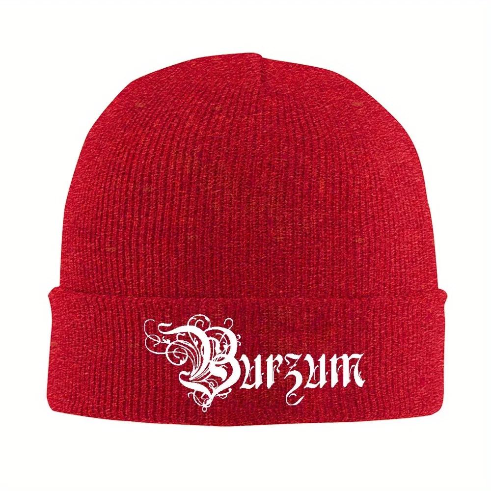 pc Burzums Band Beanie Hat Knitted Skull Caps For Women Unisex Rock Band Logo Winter Warm Skull Beanies Knitting Hat Cap