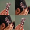 Handmade Chinese Style Silk Velvet Flower Hair Clip Women Side Bangs Decorative Accessory