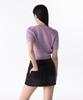 MUSINSA STANDARD WOMAN Women'S Fancy Yarn Crew Neck Short Sleeve Knit [Lavender]
