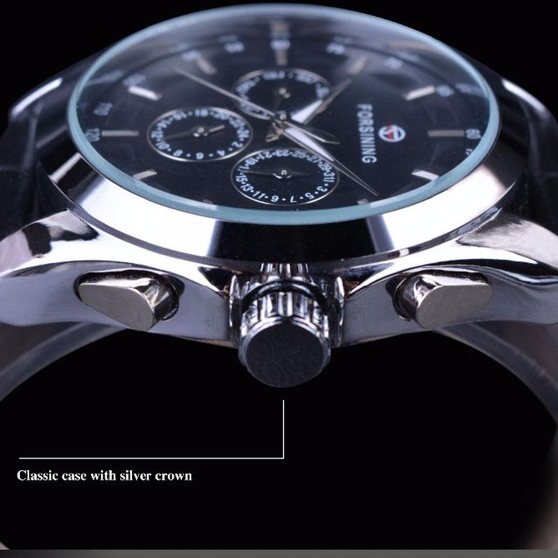 FORSING Men's Fashion Trend Hollowed Out Mechanical Watch Automatic Watch
