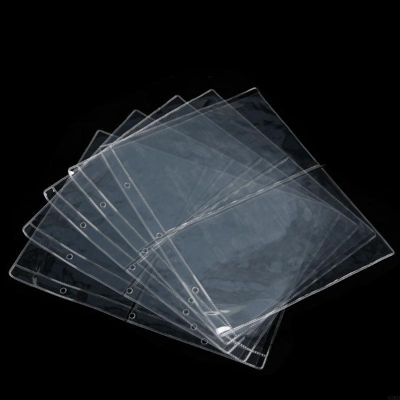 62KD Binder Sleeves Transparent Photo Album Binder Refill Inner Sleeve Storage Money Bill Note Currency Holder PVC Collection