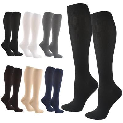 Solid Color Compression Socks Knee High Long Socks Fashion Pressure Socks  Women Men
