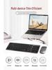 Wireless Mouse & Keyboard Combo: Three-Mode Keyboard, Dual-Mode Mouse, Compatible with Notebooks, Desktops, Tablets, and Mobile Phones.