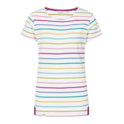 Lazy Jacks Womens/Ladies Breton Colour Block Stripe Short-Sleeved T-Shirt